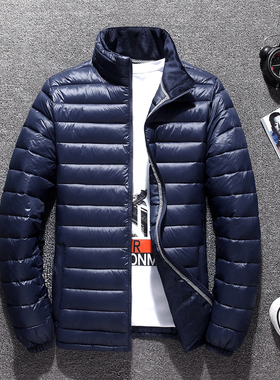 棉衣男冬季中青年大码棉服爸爸冬装轻薄款立领中老年棉袄秋冬外套