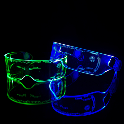 LED colorful luminous glasses ins net red conjoined cyberpun