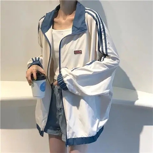白色防晒衣女2026夏季新款百搭薄外套宽松韩版时尚显瘦学生上衣服