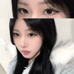 berrylook美瞳黑玻璃半年抛妈生感大直径水润显大全黑隐形眼镜7TB