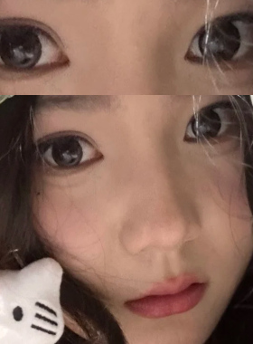 内心独白美瞳一年抛锁边灰色混血隐形眼镜半年抛官方旗舰店女9st