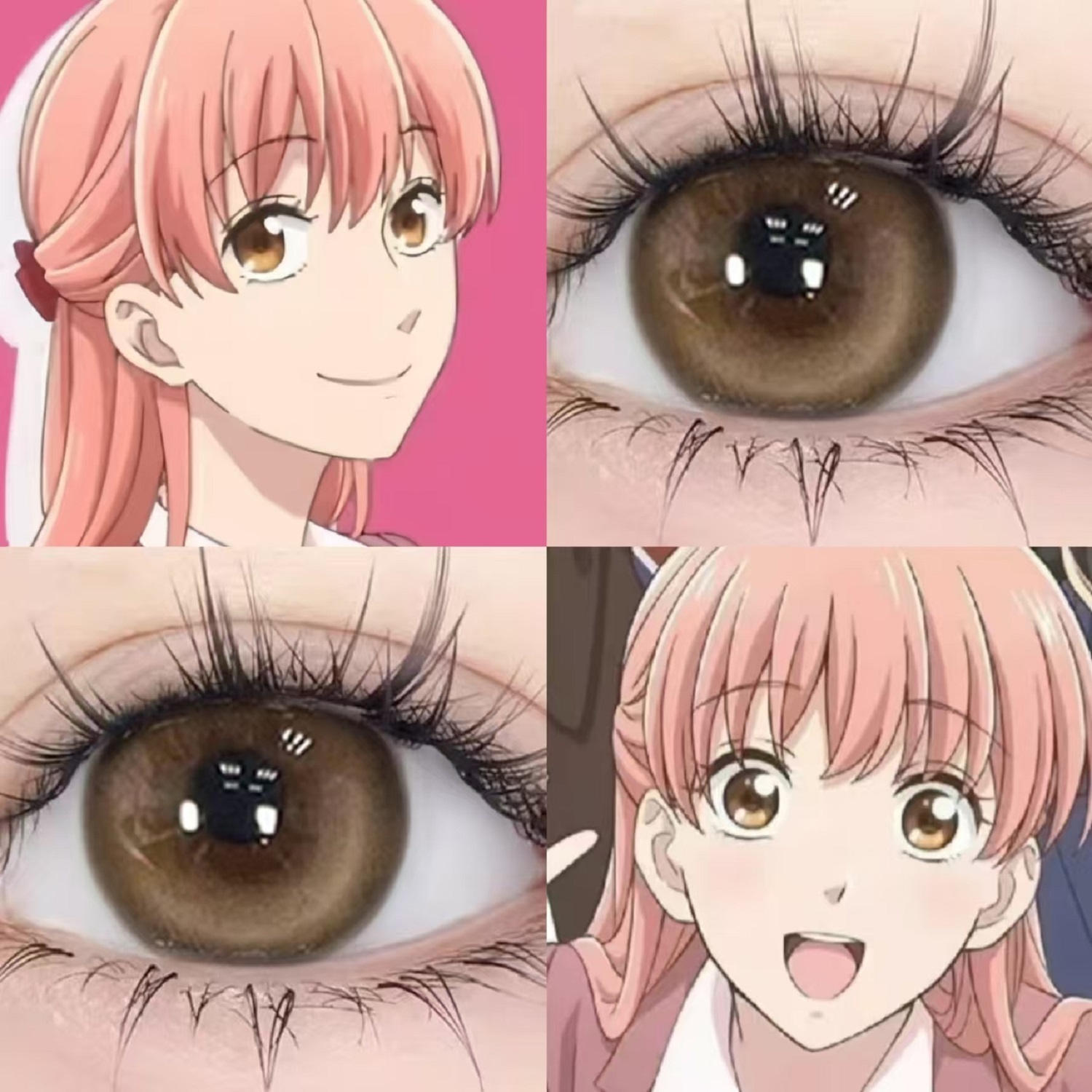 桃濑成海cos美瞳半年抛橙棕色阿宅的恋爱真难大小直径漫展混血JYP