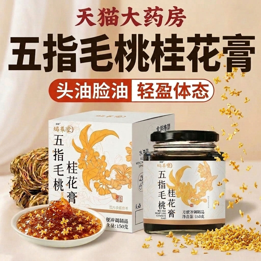 五指毛桃桂花膏茯苓桂花糕伏湿养生膏芡实薏苡仁官方旗舰店正品nn