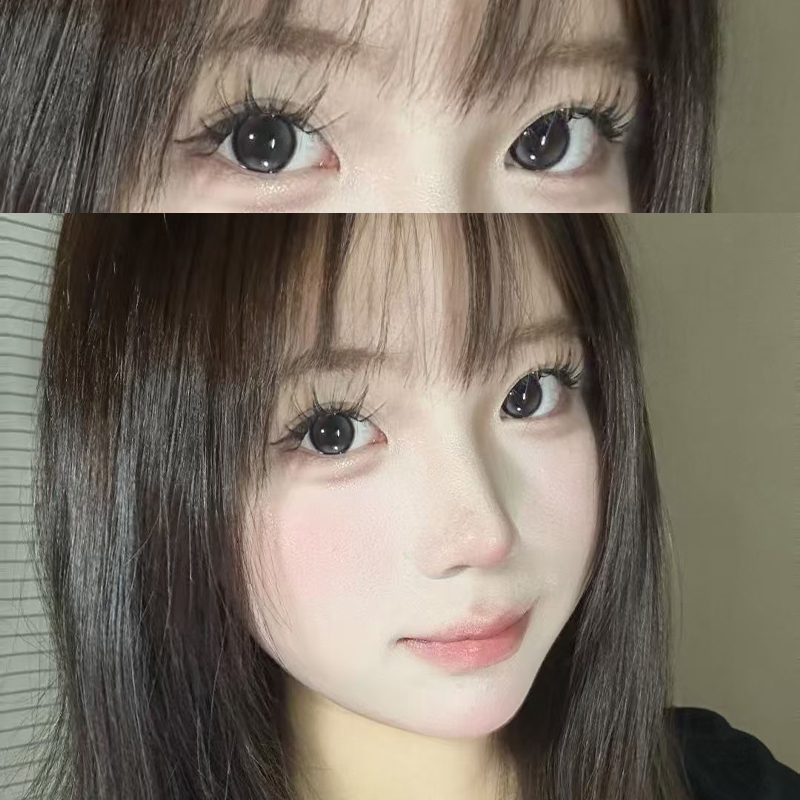 sweetcolor美瞳模拟泪光大直径半年抛全黑融曈显大同隐形眼镜CTB