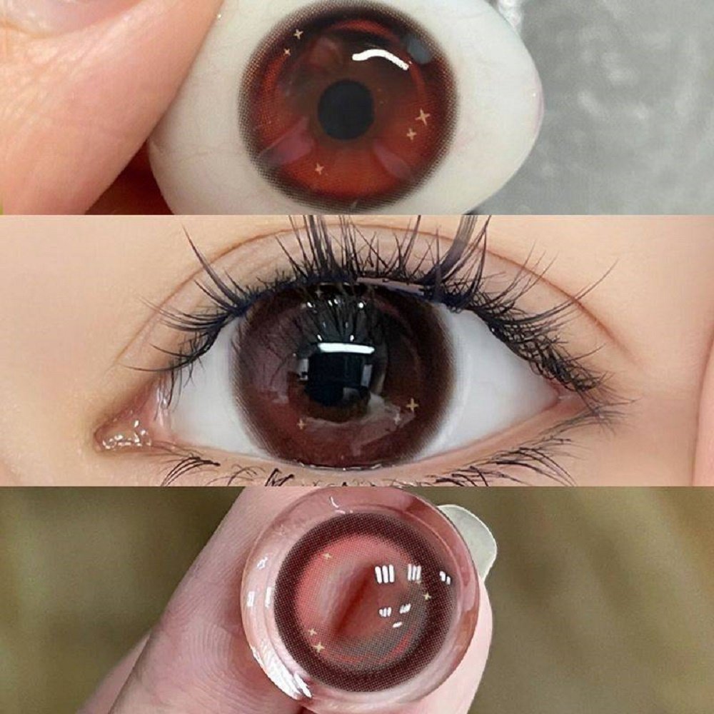 mixmixx美瞳娇憨千金半年抛大小直径红色混血三明治工艺期间JYP