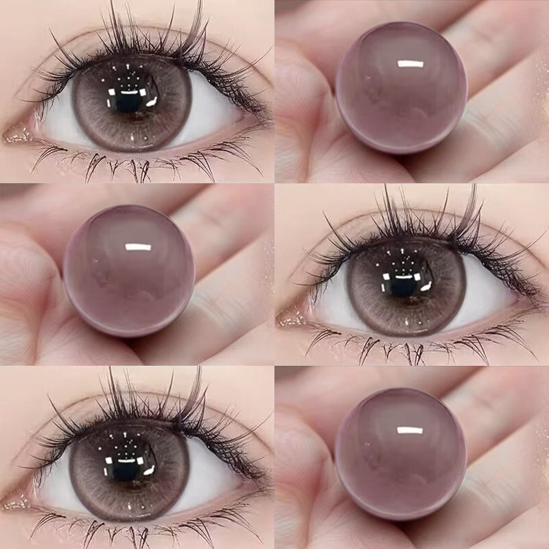 eyepony美瞳玫瑰消融粉色半年抛混血自然大小直径隐形眼镜官网CST