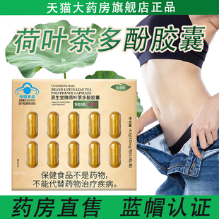 源生堂牌荷叶茶多酚胶囊官方旗舰店正品绿荷叶清禾叶茶多酚胶囊bx