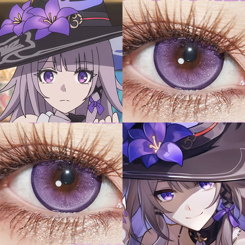 大黑塔cos美瞳日半年抛崩坏星穹铁道雷灵珠星辰泪紫色显色漫展gc