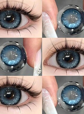 媞娜Tina凯达美瞳蓝色cos隐形眼镜半年抛大直径混血款官方正品mz1