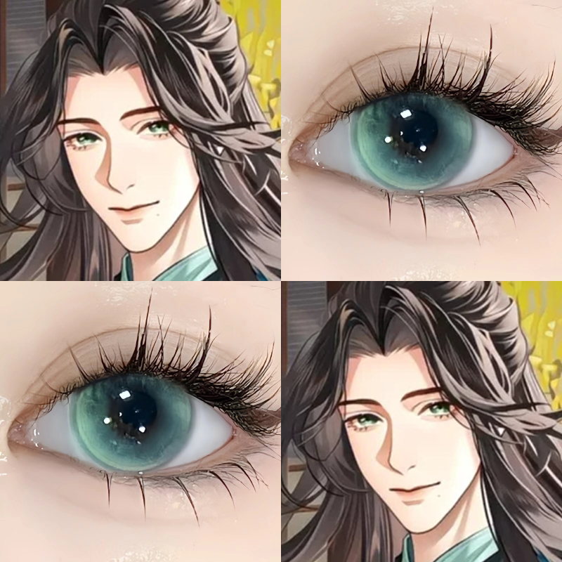 代号鸢陈登cos美瞳半年抛混血大小直径绿色cosplay隐形眼镜5ST