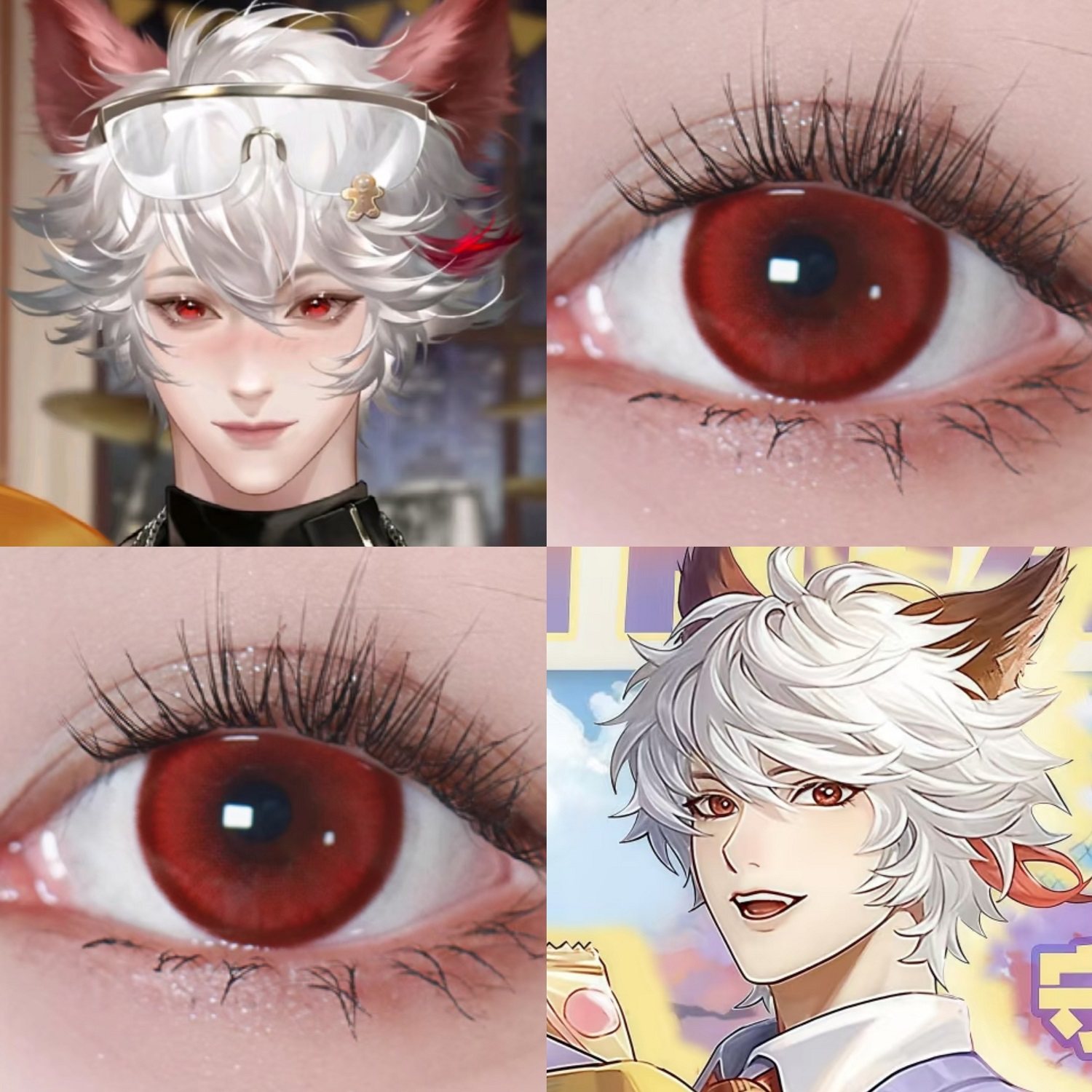 百里守约cos美瞳半年抛大小直径王者荣耀无限王者团漫展混血JYP