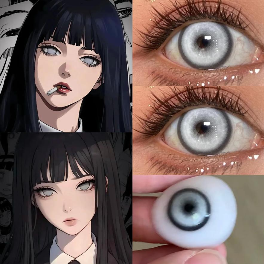 日向雏田cos美瞳半年抛火影忍者带度数小直径彩色漫展隐形眼镜hn
