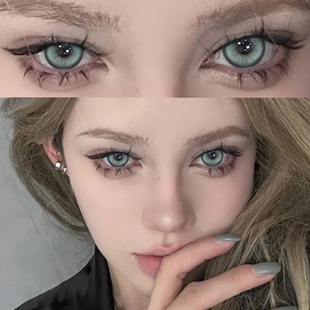 halo effect美瞳松石绿半年抛大小直径混血三明治工艺隐形眼镜JYP