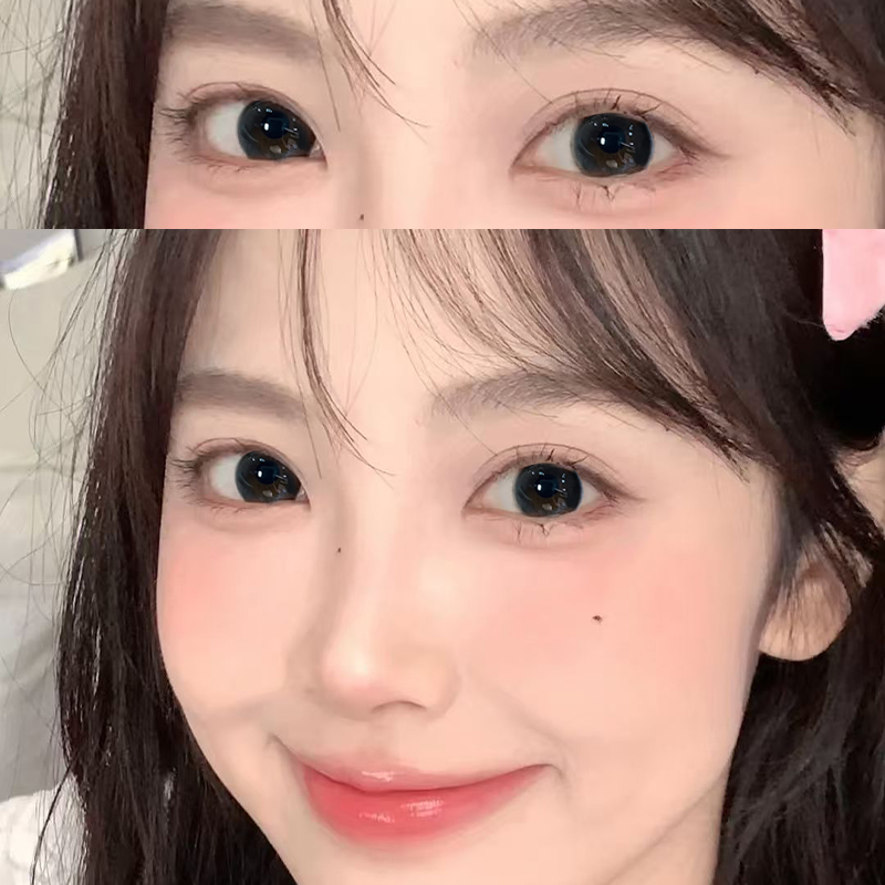 sweetcolor美瞳哭哭黑大直径半年抛全黑日常显大融曈隐形眼镜CTB