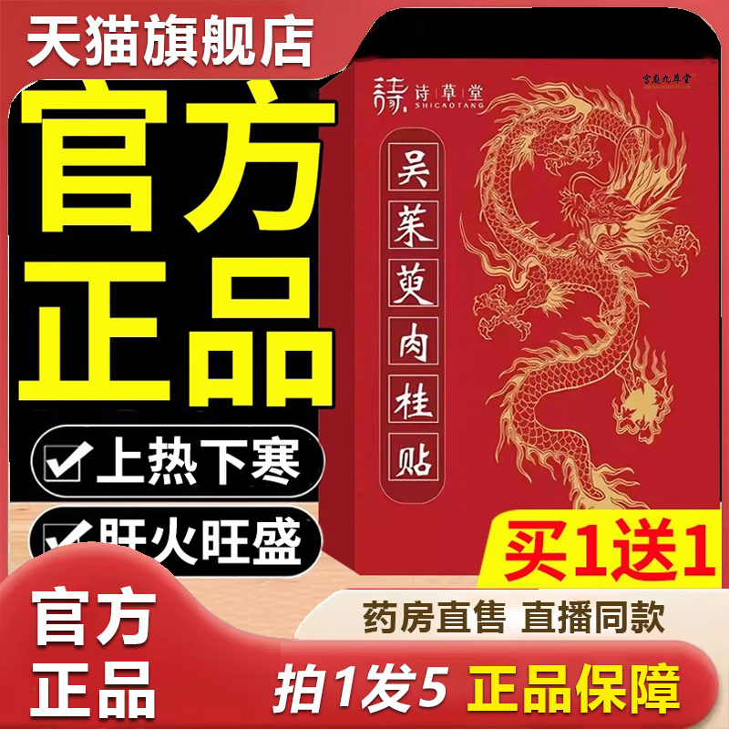 吴茱萸肉桂足贴上热下寒艾草足疗贴中焦脚底涌泉引火归元睡眠1HT