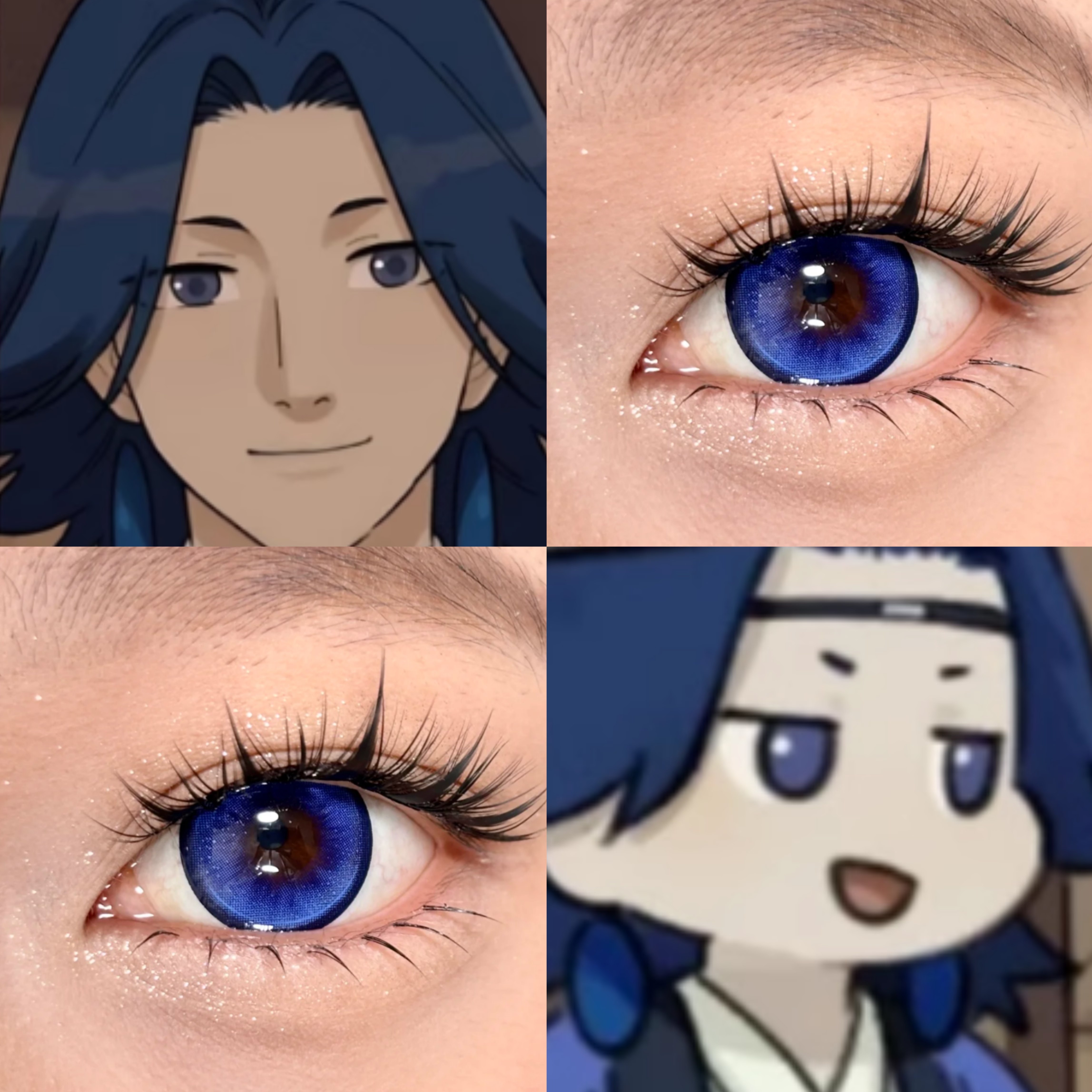 老君cos美瞳日抛罗小黑战记2蓝溪镇深蓝色显色富冈义勇郭女王贺WE