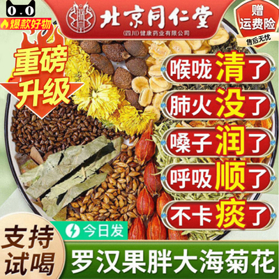 北京同仁堂罗汉果胖大海雪梨茶