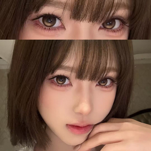 kirafairy美瞳大巨蛋棕色混血半年抛冬日冻伤妆大直径隐形眼镜7TB