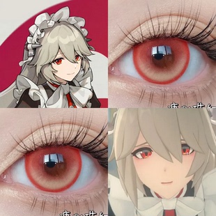 丽娜cos美瞳半年抛绝区零女溏心珠红隐形眼镜可琳安比漫展佳we