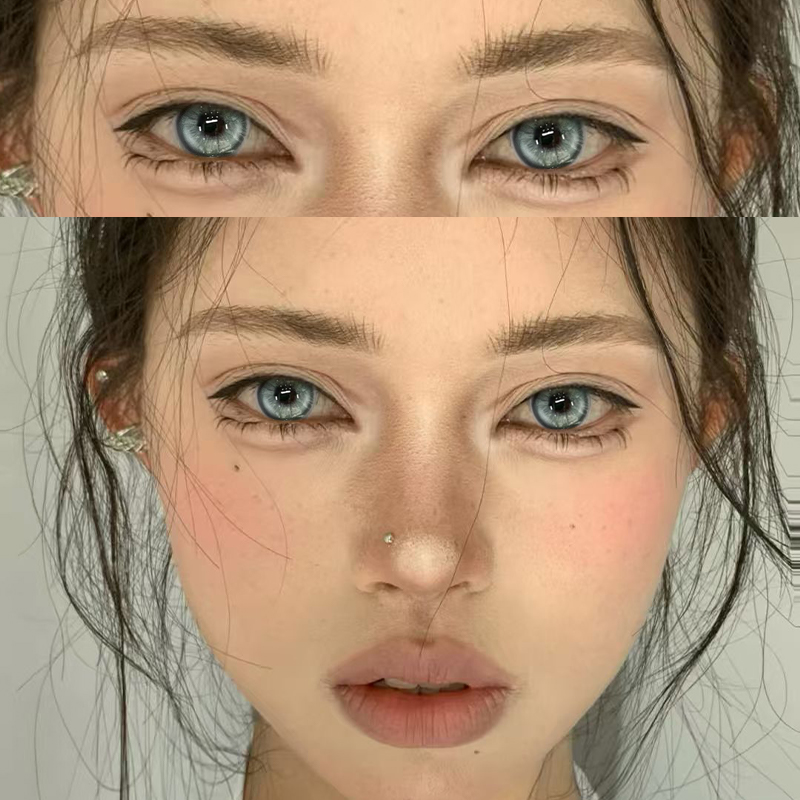 boompop美瞳极地冰川同款大直径半年抛欧美混血绿深瞳隐形眼镜CTB