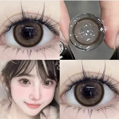 嘿乖乖美瞳ponme日抛10片装棕色小直径亚麻自然款彩色隐形眼镜6tb