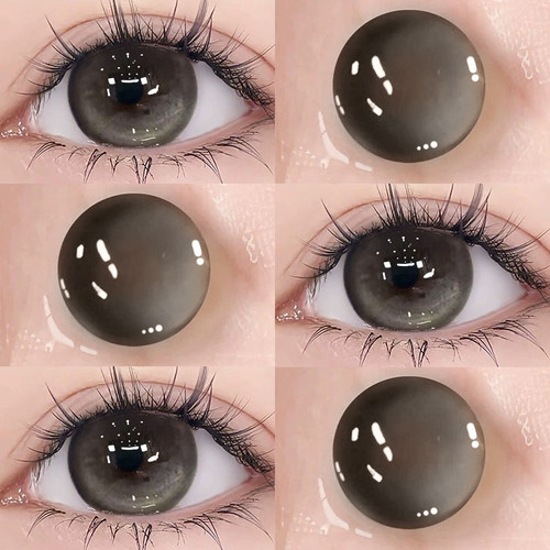 买一副送一副美瞳年抛大直径灰色混血正品隐形眼镜官方旗舰店Ftb