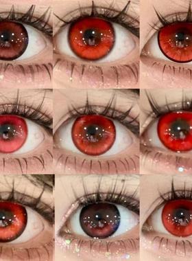 万圣节红色美瞳cos日抛doya幽灵鲨吸血鬼蛇喰梦子东山小红半年WE