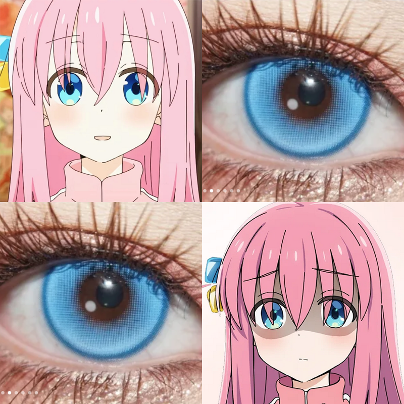 波奇酱cos美瞳日抛孤独摇滚后藤一里次元梦境蓝莲花塞壬眼泪佳we