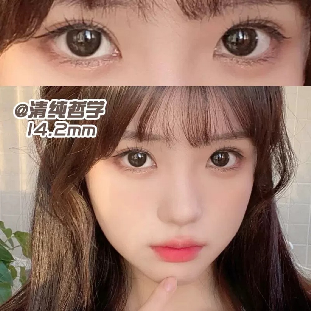 清纯哲学美瞳日抛fullygift美瞳日心说丝缎海10片装隐形眼镜JST
