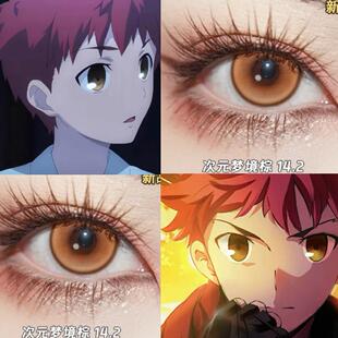 卫宫士郎cos美瞳半年抛大直径男金棕色cosplay漫展彩色隐形眼镜hn