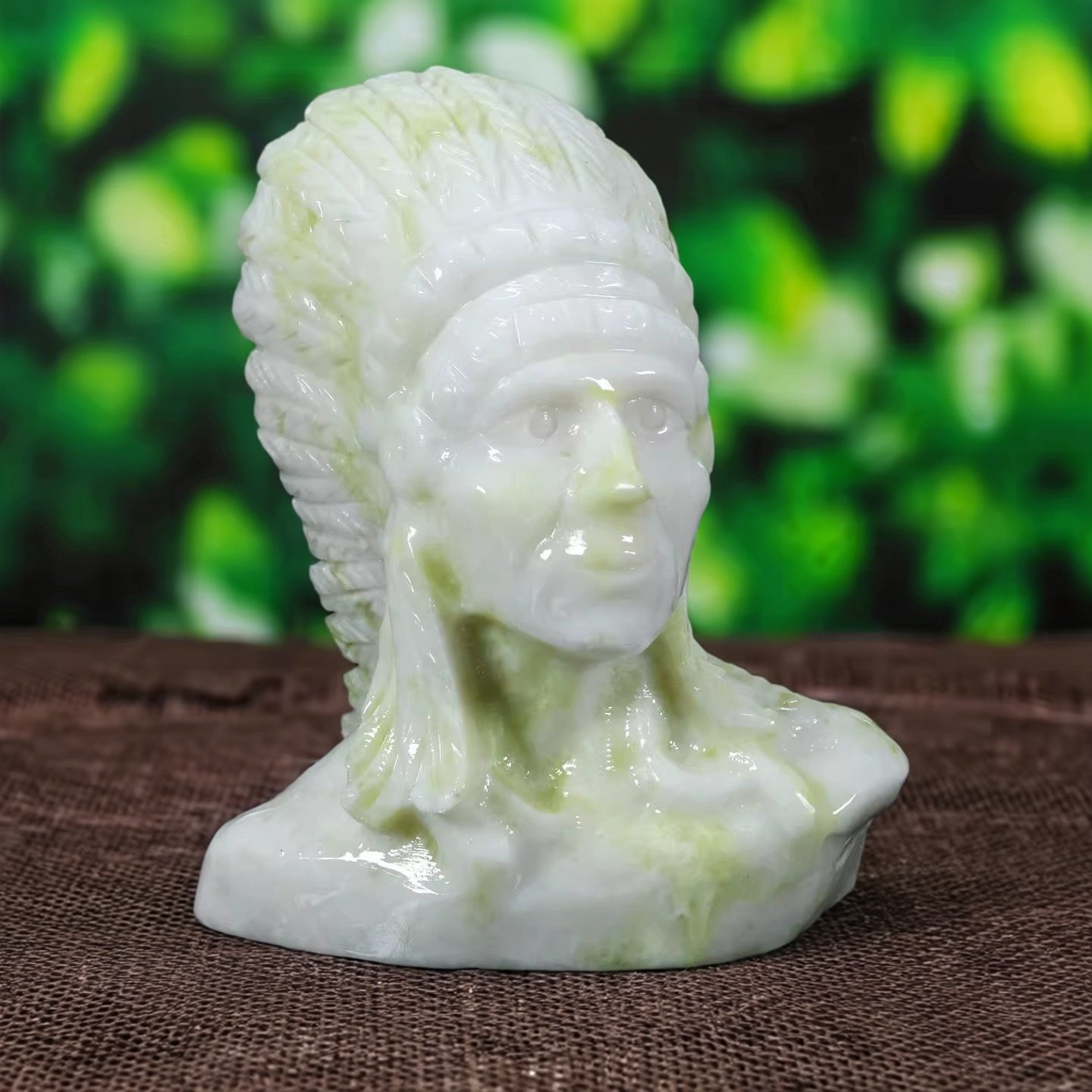 天然玉石印第安人雕像摆件家居客厅工艺品桌面艺术装饰品礼品摆设,家居饰品,装饰摆件,淘宝优惠券,粉丝福利购,淘宝优惠卷