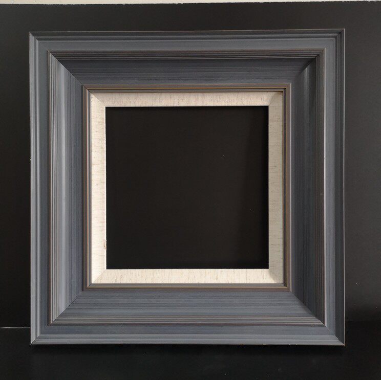 全实木油画外框现代简约油画框素描水彩画装裱美式油画框定制尺寸