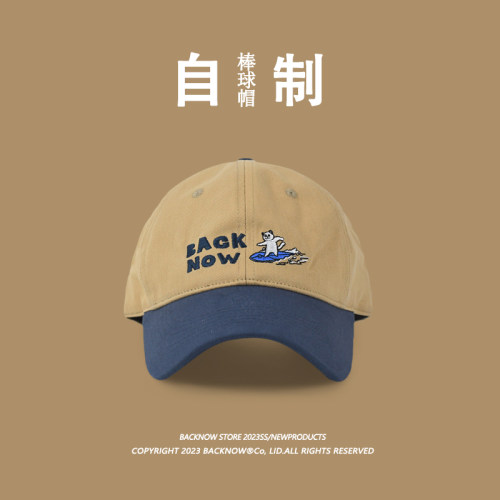 BACKNOW原创设计小猫冲浪棒球帽