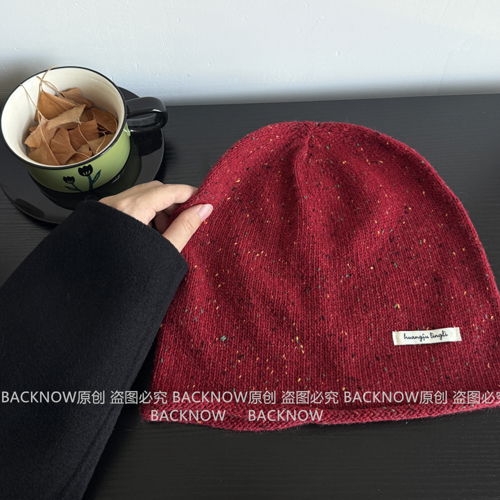 BACKNOW大头围宽松保暖针织帽