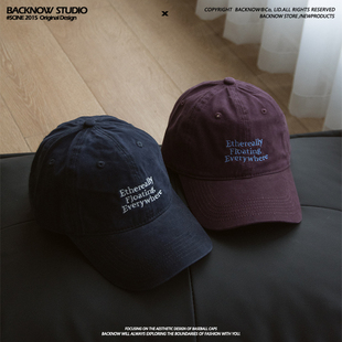 设计师款黑标系列BACKNOW好版型棒球帽男女款大头围鸭舌帽子韩版