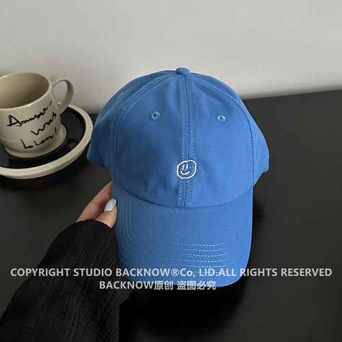 BACKNOW夏季新款小笑脸棒球帽