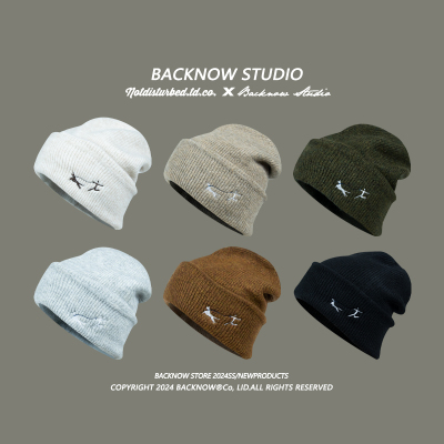 遛狗~原创针织帽大头围冬季保暖