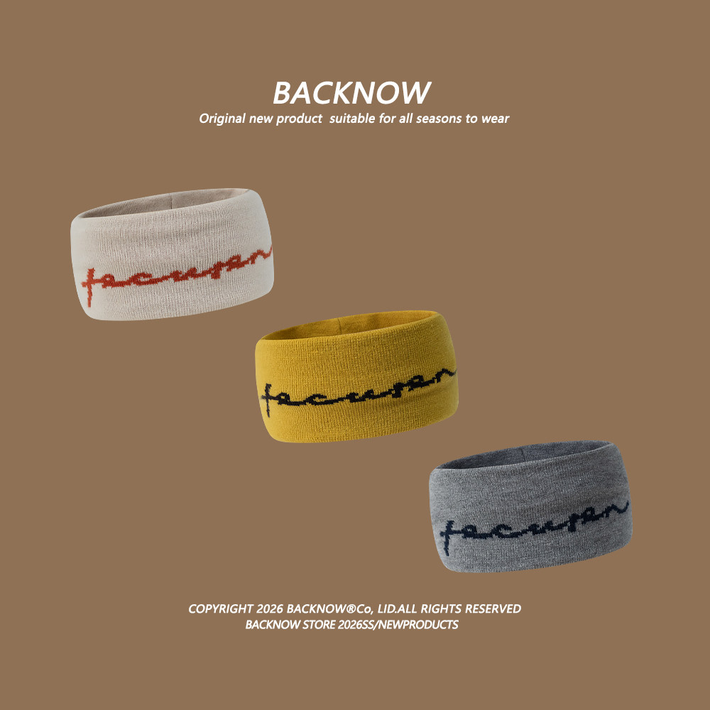 原创设计发带BACKNOW运动针织时尚发箍男女户外运动吸汗日常外戴