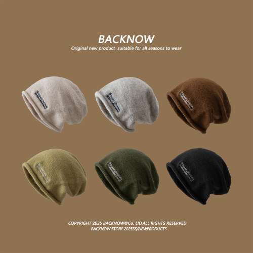 原创设计BACKNOW堆堆帽冬季慵懒
