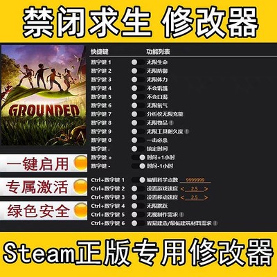 STEAM禁闭求生 Grounded 修改器正版联机辅助科技工具 不含游戏