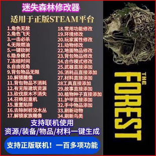 迷失森林修改器 适用于正版 steam联机可用物品/刷资源\建筑\飞天
