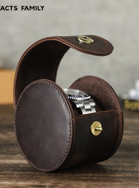 1 Slot Watch Roll Travel leather Case shell cover box手表盒