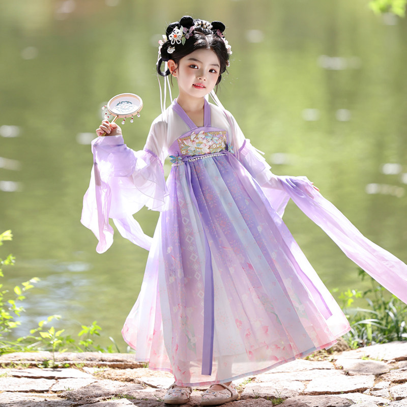 汉服女童夏季新款儿童国风唐装古风古装小女孩超仙连衣裙齐胸襦裙,童装/婴儿装/亲子装,汉服,淘宝优惠券,粉丝福利购,淘宝优惠卷