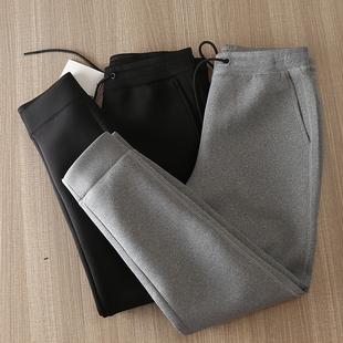 长裤 卫裤 男弹力科技太空棉抗皱束脚纯色运动休闲修身 外贸日单秋款