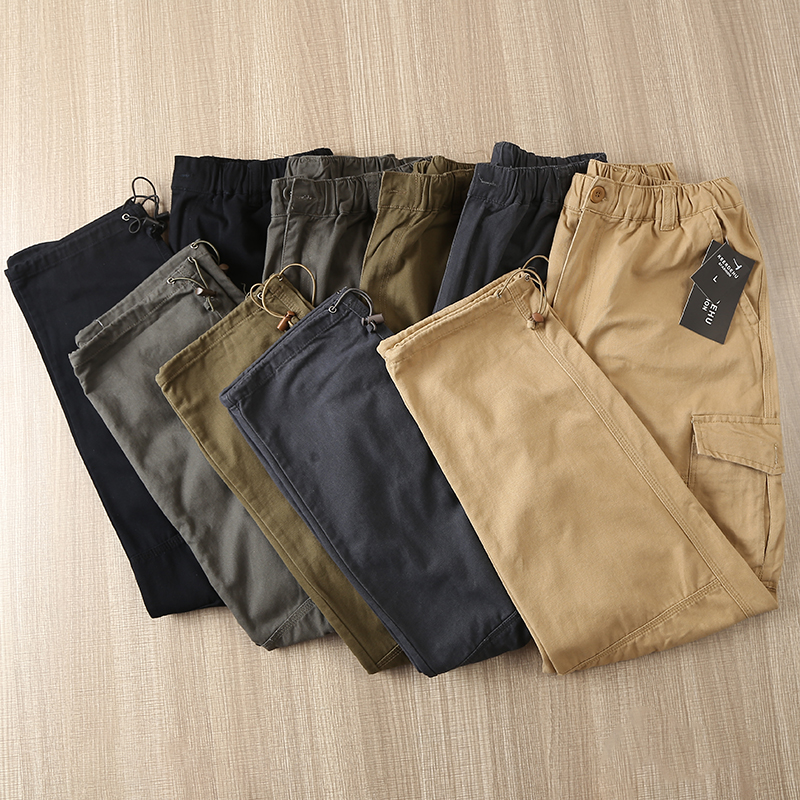 全棉水洗多口袋裤休闲裤工装裤