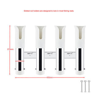 支架 鱼竿筒 316不锈钢四连孔桶鱼竿座 定制跨境现货 摩托艇钓箱
