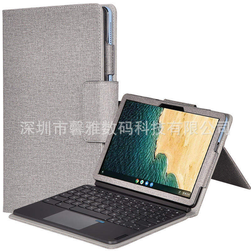 适用Chromebook Duet保护套CTX636FN键盘皮套布纹支架101