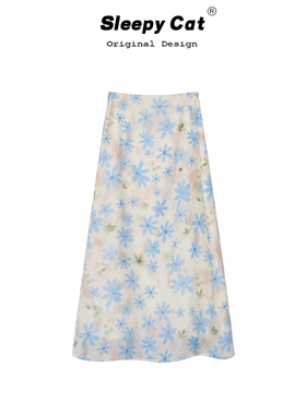 发财欧尼fortunee 碎花半身裙女春季新款度假风甜美显瘦百搭裙子