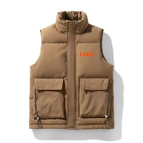 冬季羽绒马甲男定制印字LOGO白鸭绒志愿者广告背心马夹工作服外套