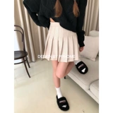 Зимняя шерстяная приталенная юбка в складку, цветная мини-юбка, увеличенная толщина, высокая талия